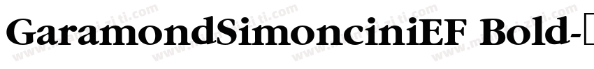 GaramondSimonciniEF Bold字体转换